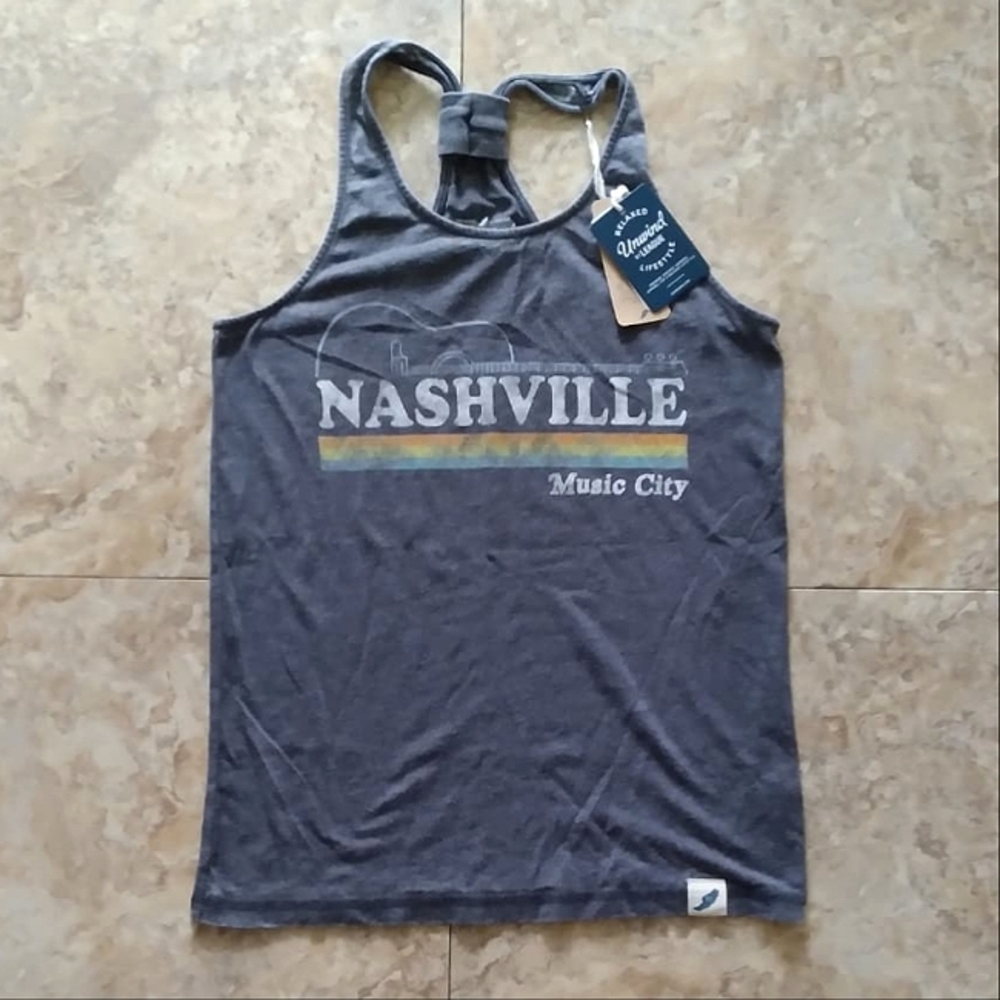 Unwind by League Nashville racerback tank top, size Small